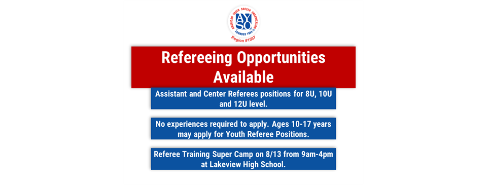 Refereeing Opportunities